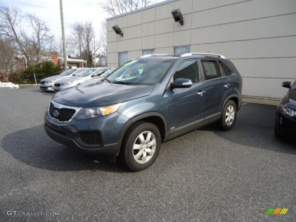 2011 Sorento LX V6 AWD - Pacific Blue / Black photo #2