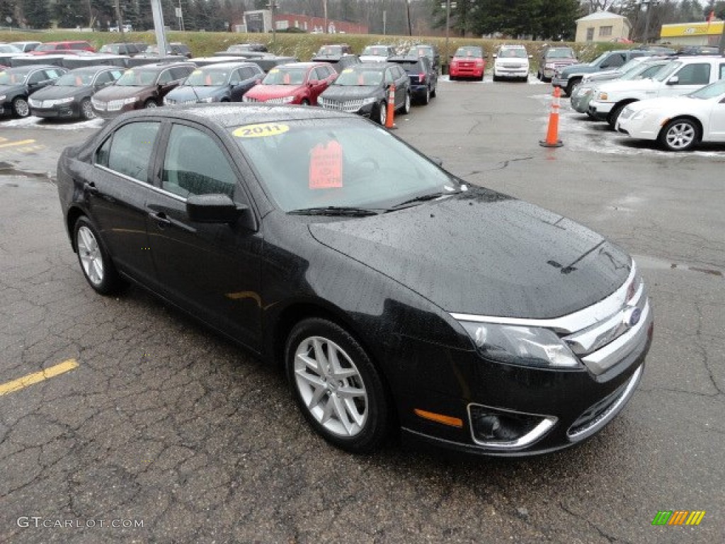 2011 Fusion SEL V6 - Tuxedo Black Metallic / Charcoal Black photo #6