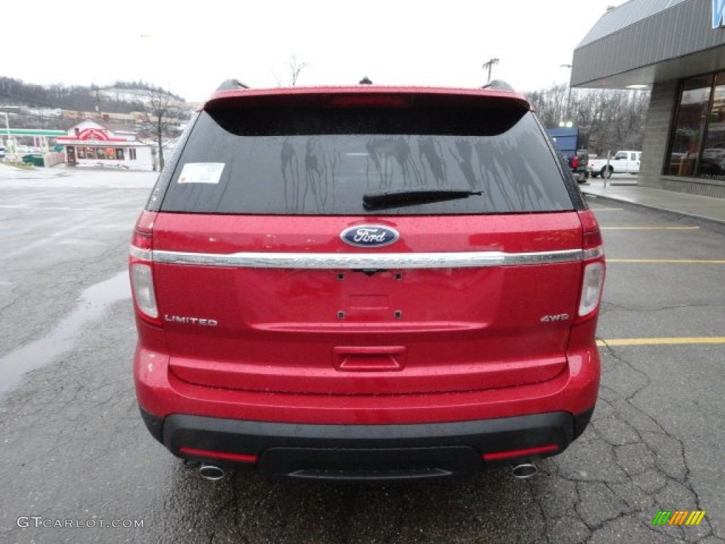 2012 Explorer Limited 4WD - Red Candy Metallic / Charcoal Black photo #3