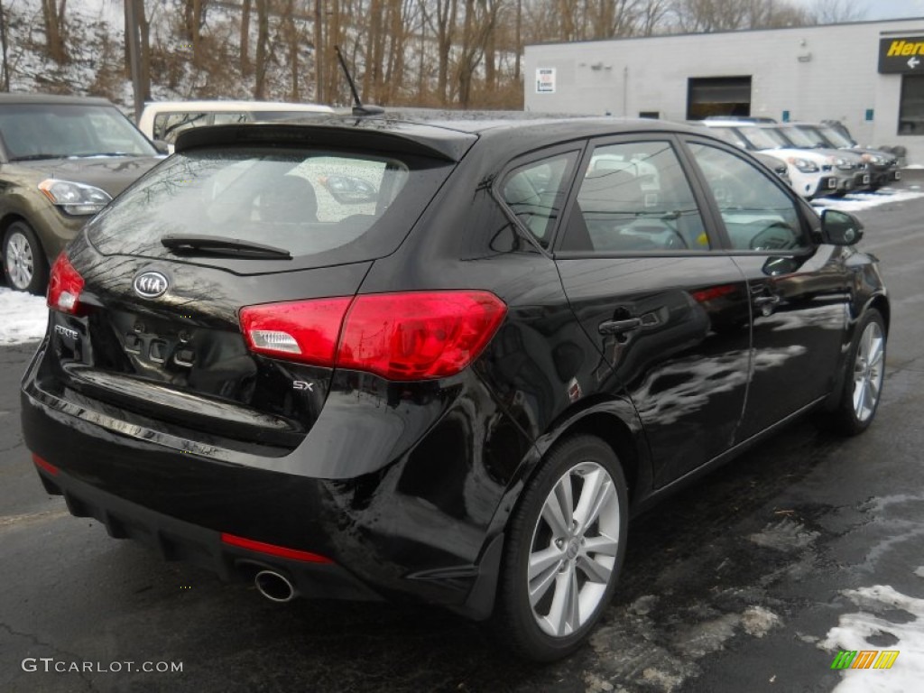 Ebony Black 2011 Kia Forte SX 5 Door Exterior Photo #60082821