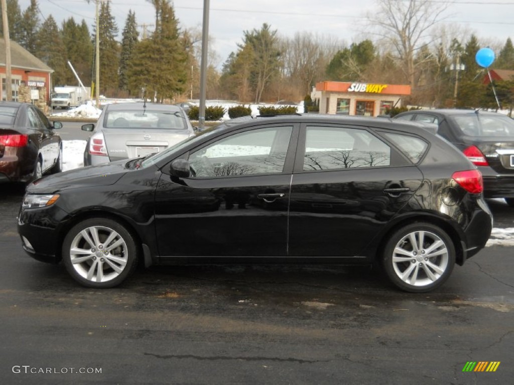 Ebony Black 2011 Kia Forte SX 5 Door Exterior Photo #60082905