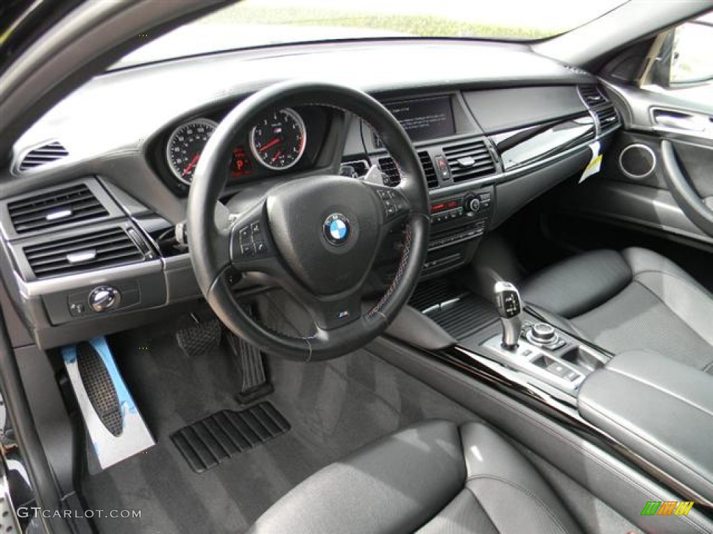Black Merino Leather Interior 2011 BMW X6 M M xDrive Photo #60084123