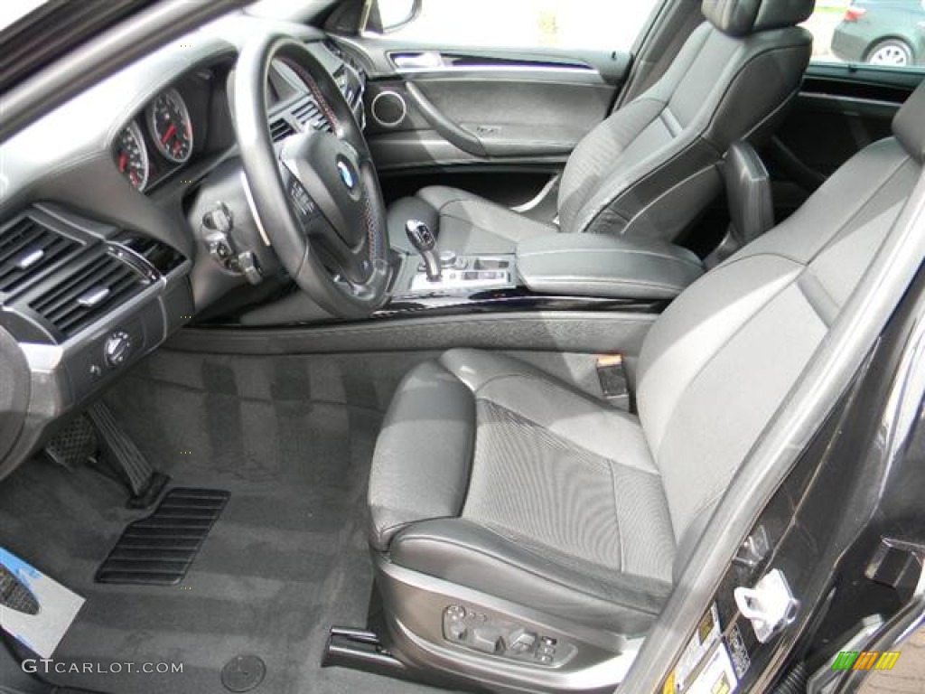 Black Merino Leather Interior 2011 BMW X6 M M xDrive Photo #60084132