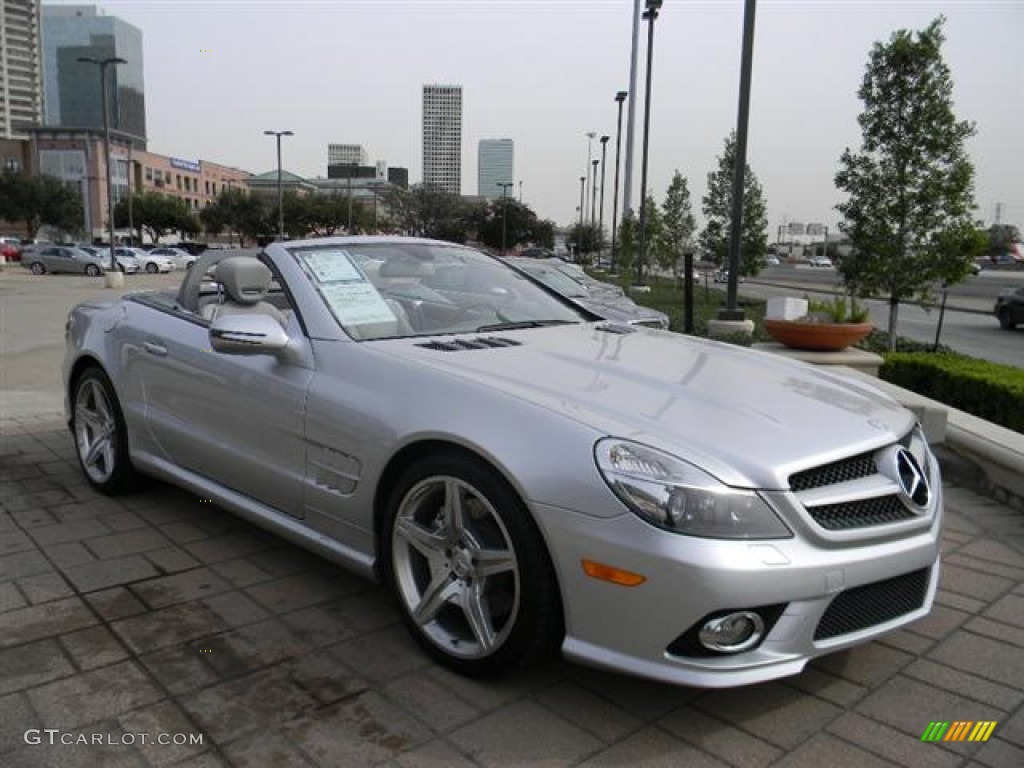 Iridium Silver Metallic 2009 Mercedes-Benz SL 550 Roadster Exterior Photo #60085329