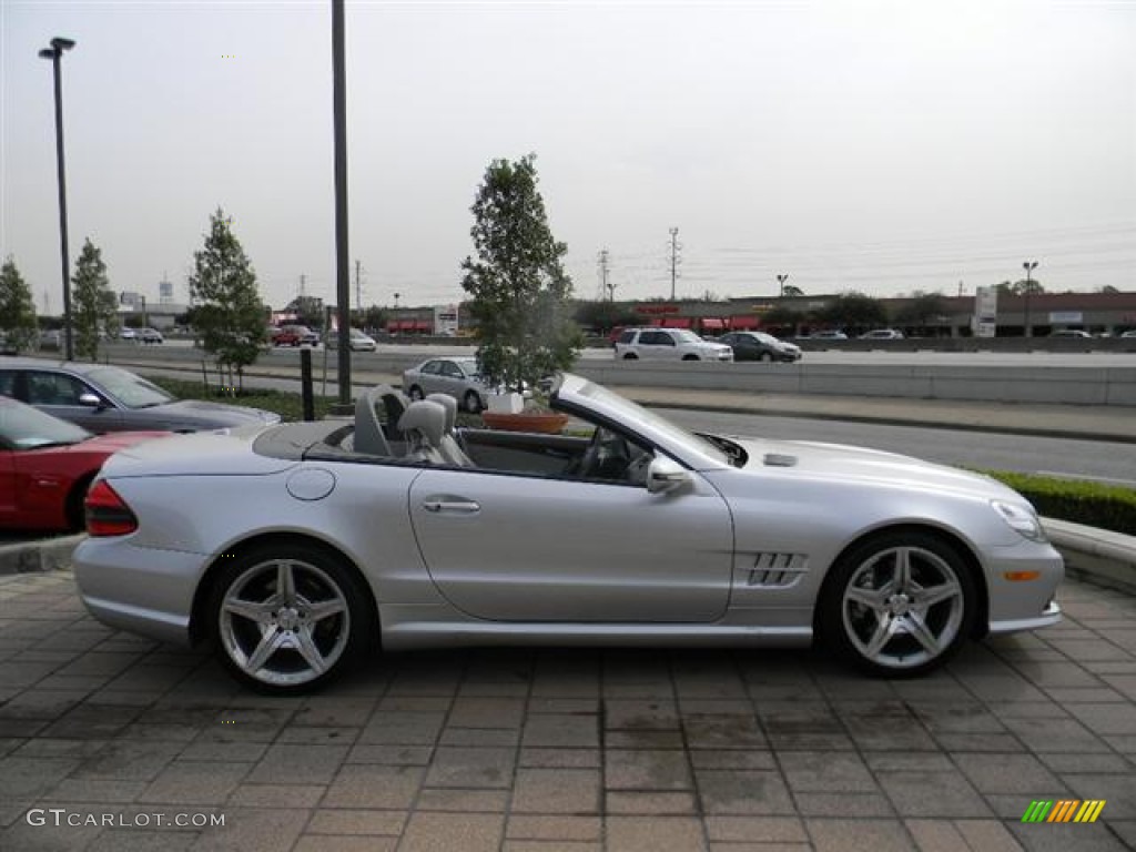 Iridium Silver Metallic 2009 Mercedes-Benz SL 550 Roadster Exterior Photo #60085338