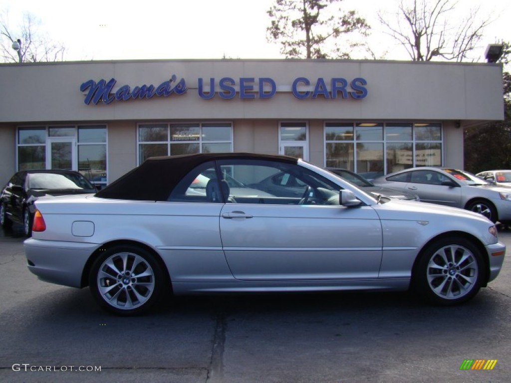 2004 3 Series 330i Convertible - Titanium Silver Metallic / Grey photo #1