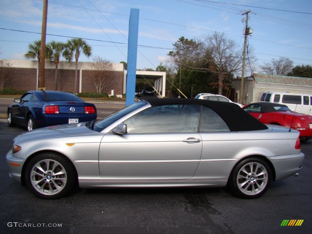 2004 3 Series 330i Convertible - Titanium Silver Metallic / Grey photo #5