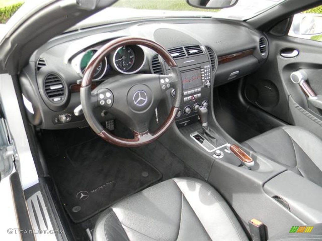 Black Interior 2007 Mercedes-Benz SLK 350 Roadster Photo #60086502