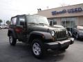 2009 Jeep Green Metallic Jeep Wrangler X 4x4  photo #2