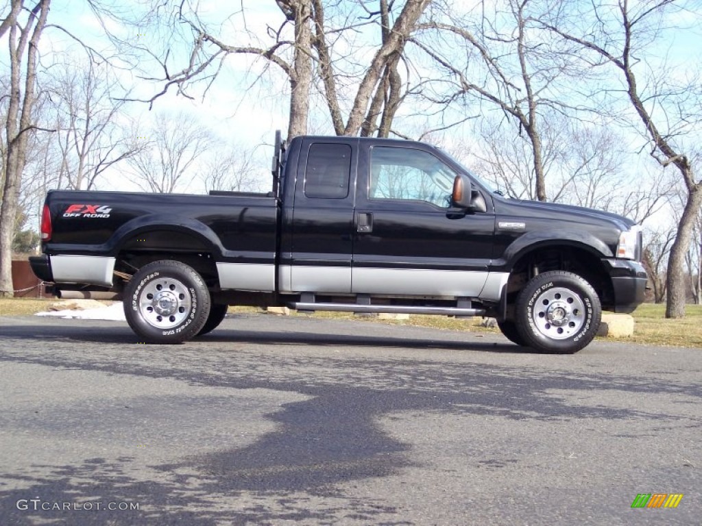 Black 2005 Ford F250 Super Duty FX4 SuperCab 4x4 Exterior Photo #60087479