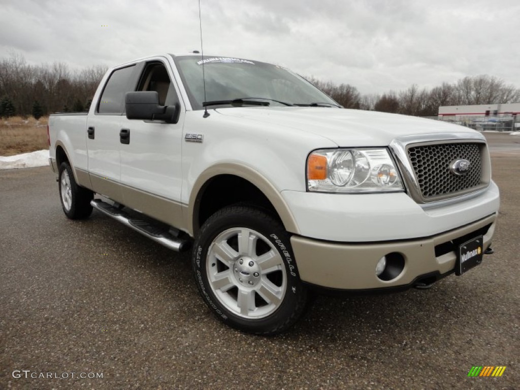 Oxford White 2008 Ford F150 Lariat SuperCrew 4x4 Exterior Photo #60087663