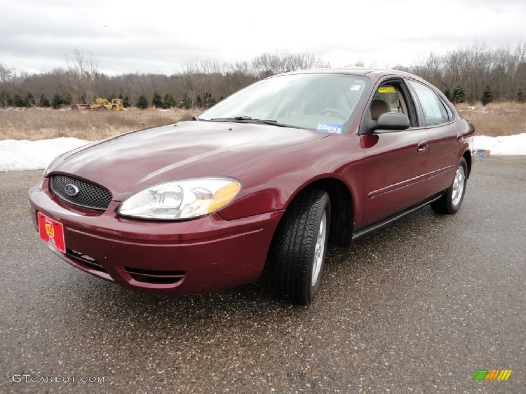 2006 Taurus SE - Merlot Metallic / Medium/Dark Flint Grey photo #11