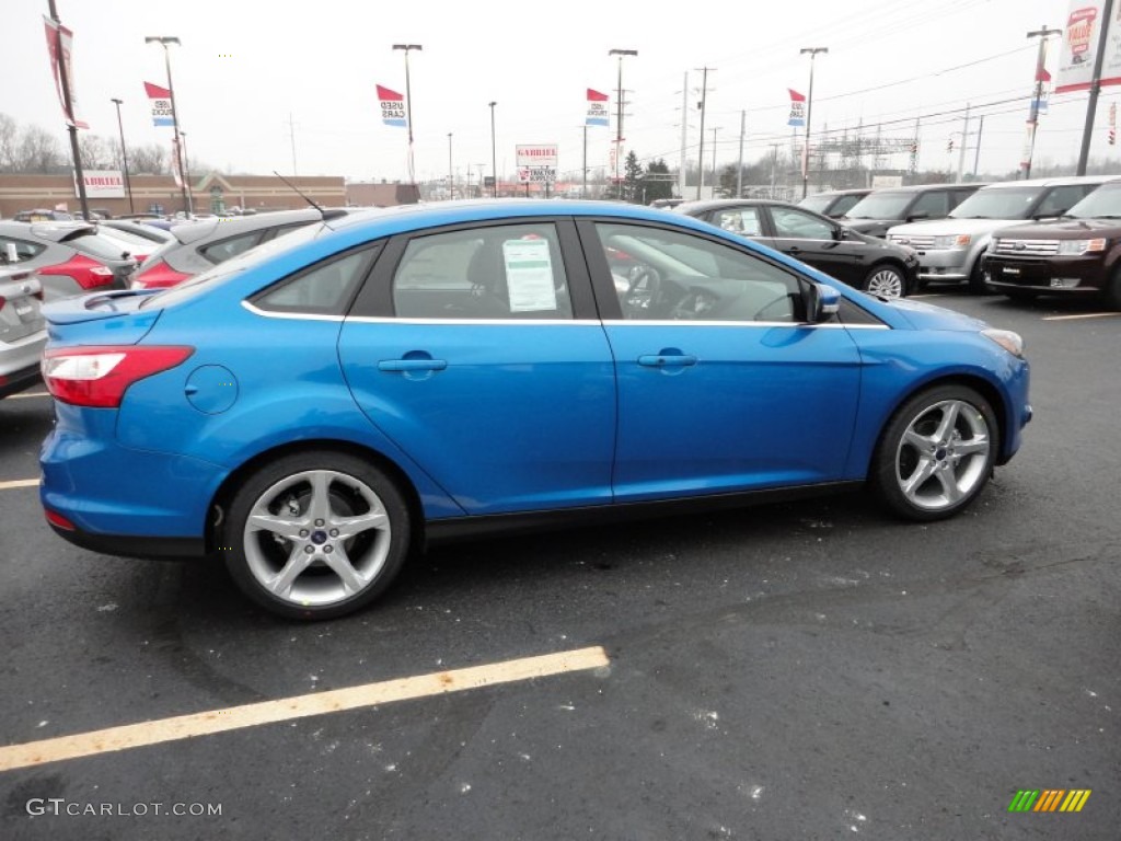 2012 Focus Titanium Sedan - Blue Candy Metallic / Charcoal Black Leather photo #5