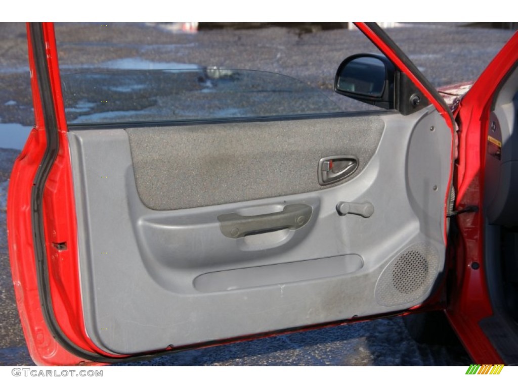 2005 Accent GLS Coupe - Retro Red / Gray photo #11