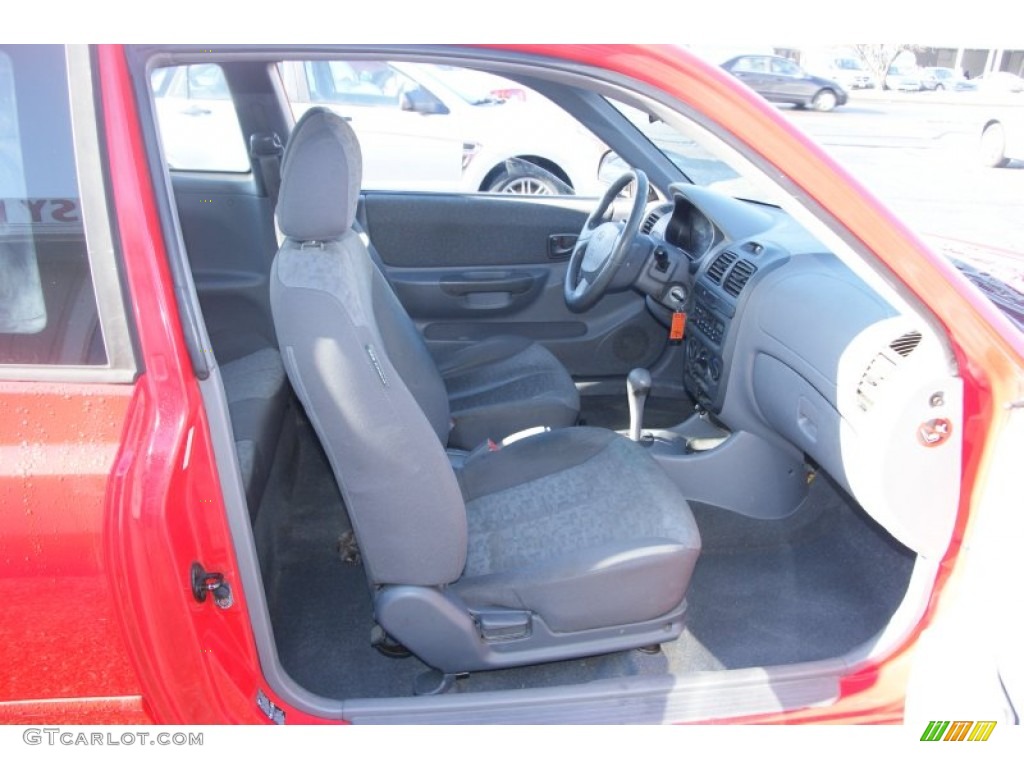 2005 Accent GLS Coupe - Retro Red / Gray photo #12