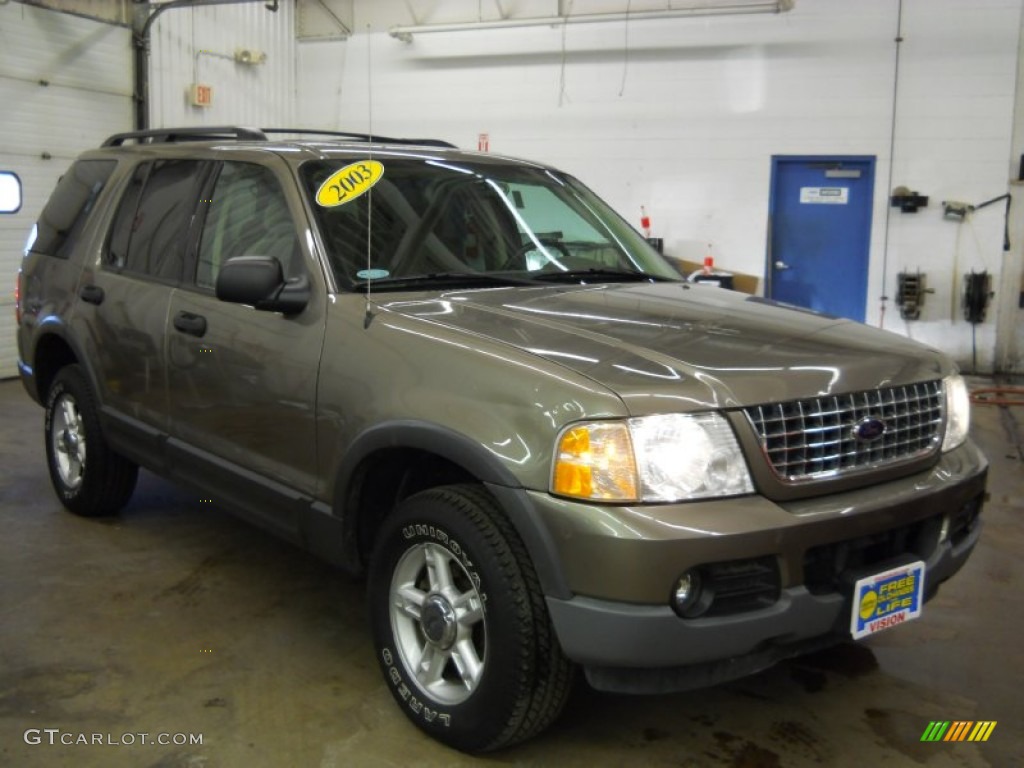 2003 Explorer XLT AWD - Mineral Grey Metallic / Medium Parchment Beige photo #22