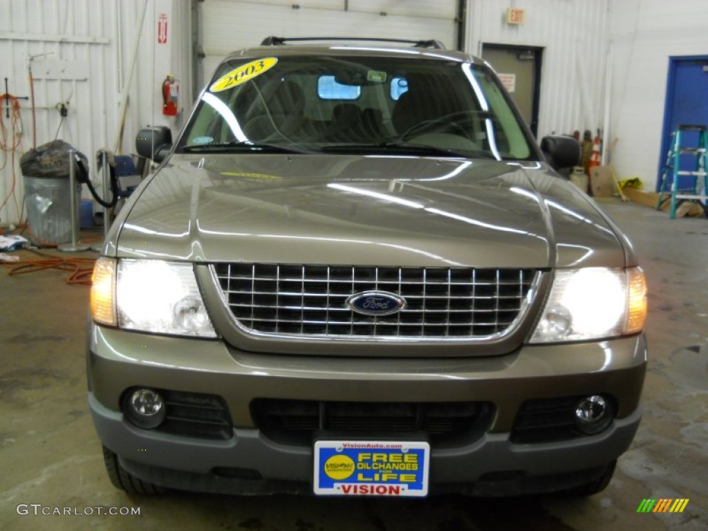 2003 Explorer XLT AWD - Mineral Grey Metallic / Medium Parchment Beige photo #23