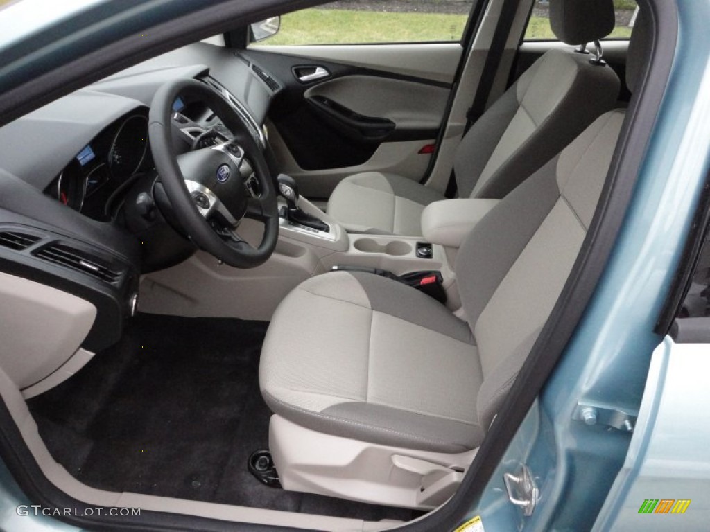 2012 Focus SE 5-Door - Frosted Glass Metallic / Stone photo #10