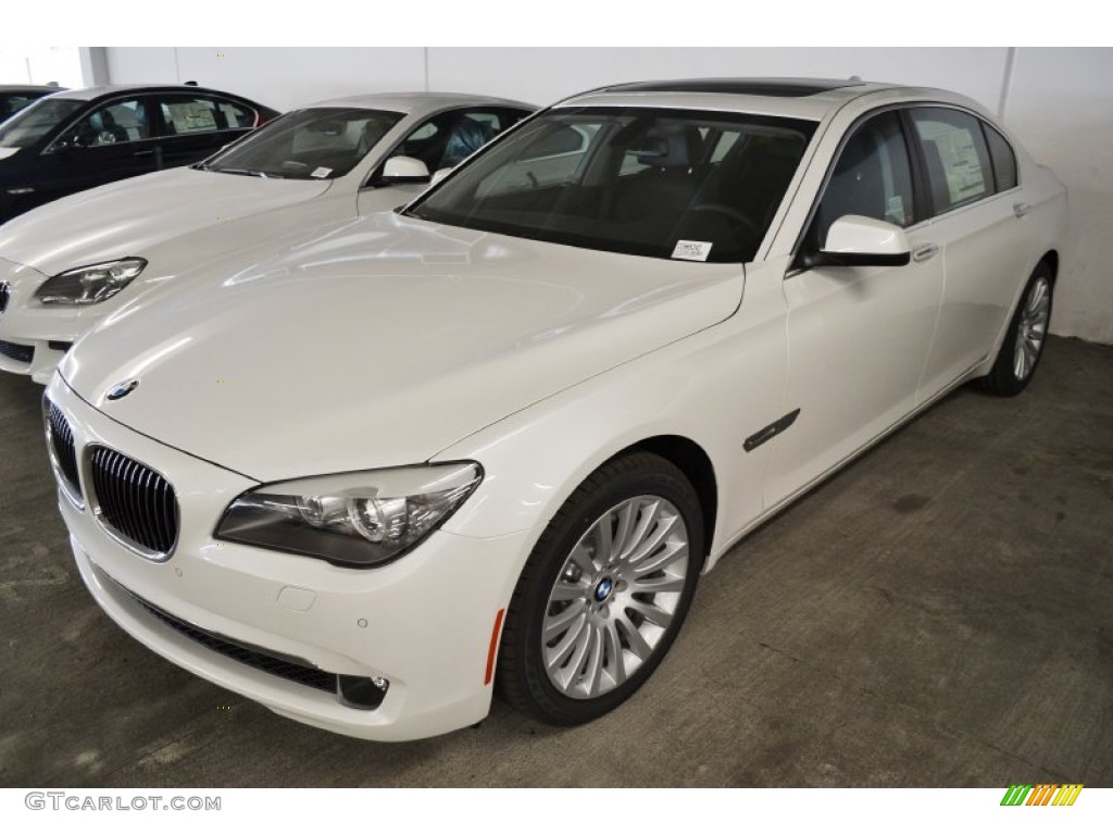 2012 7 Series 750Li Sedan - Mineral White Metallic / Black photo #9