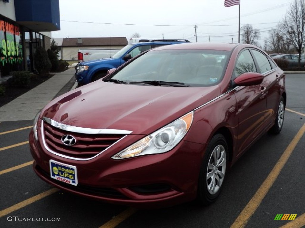 2011 Sonata GLS - Venetian Red / Camel photo #1