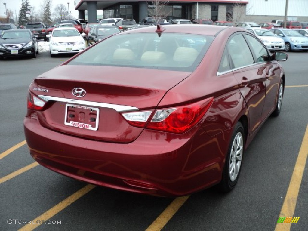 2011 Sonata GLS - Venetian Red / Camel photo #2