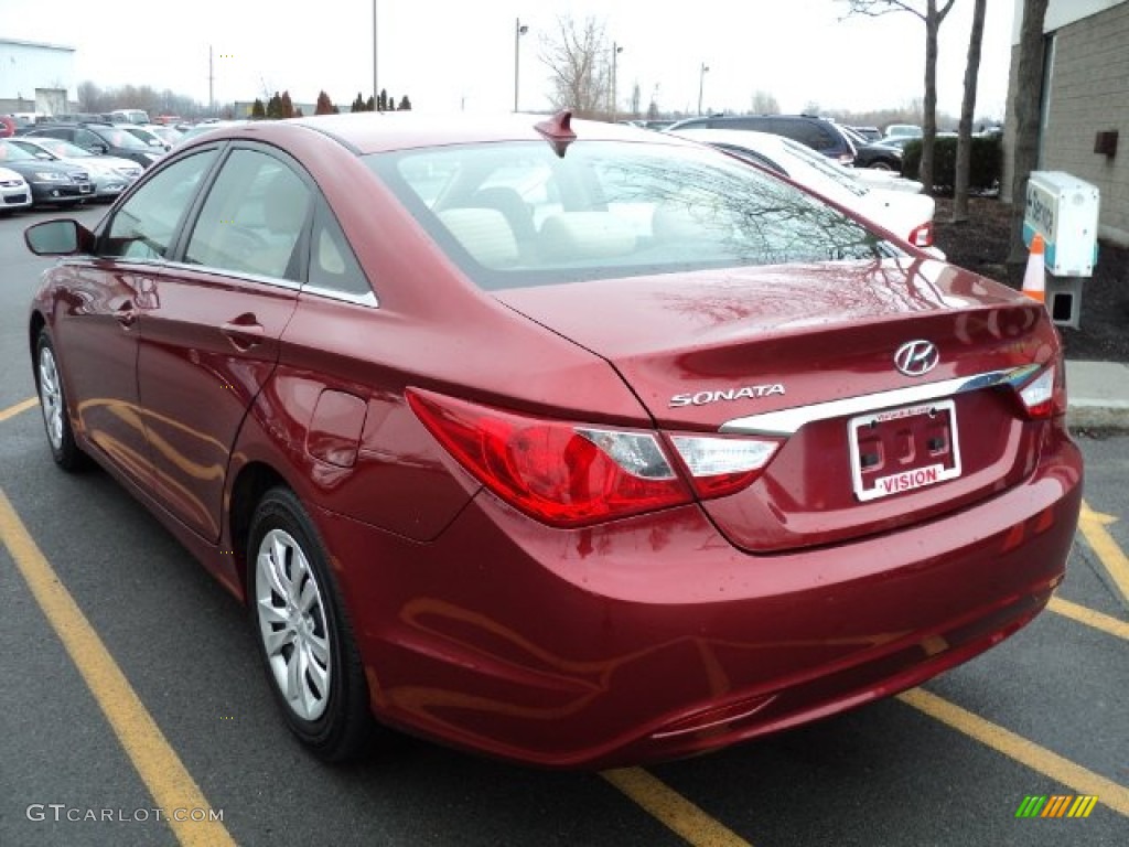 2011 Sonata GLS - Venetian Red / Camel photo #6