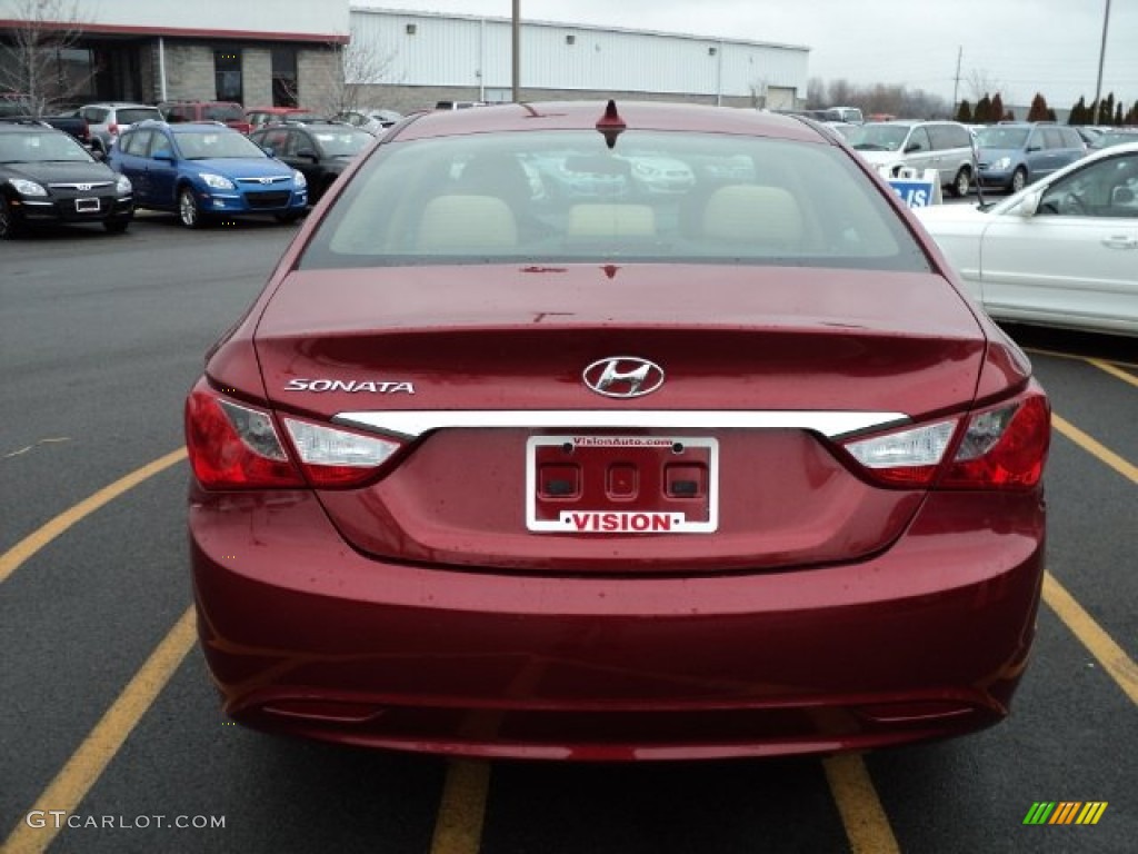 2011 Sonata GLS - Venetian Red / Camel photo #7