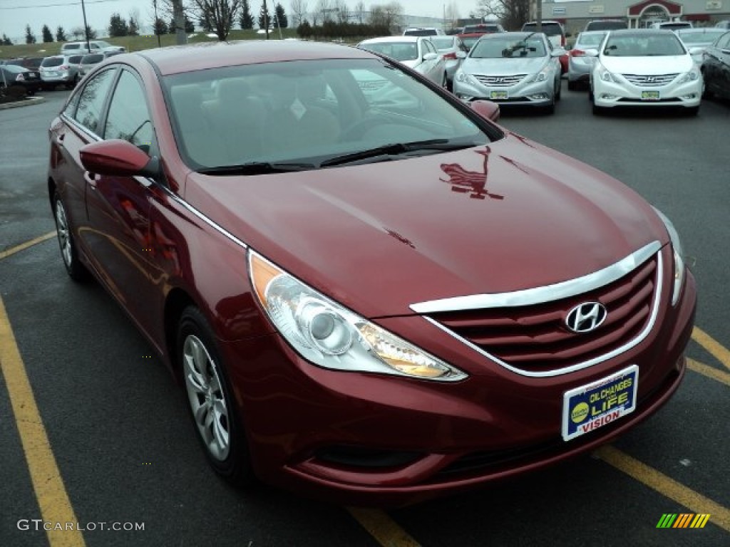 2011 Sonata GLS - Venetian Red / Camel photo #8