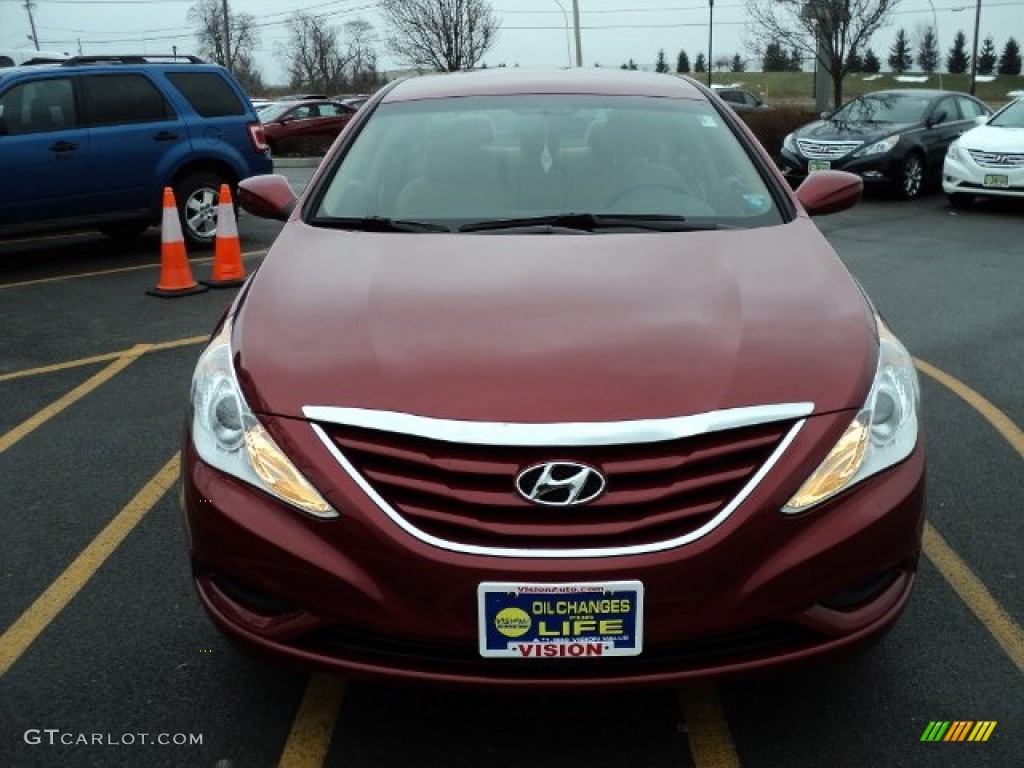 2011 Sonata GLS - Venetian Red / Camel photo #9