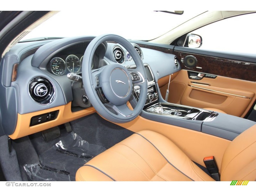 London Tan/Navy Interior 2012 Jaguar XJ XJL Portfolio Photo #60096348