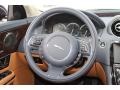 2012 Jaguar XJ London Tan/Navy Interior Steering Wheel Photo