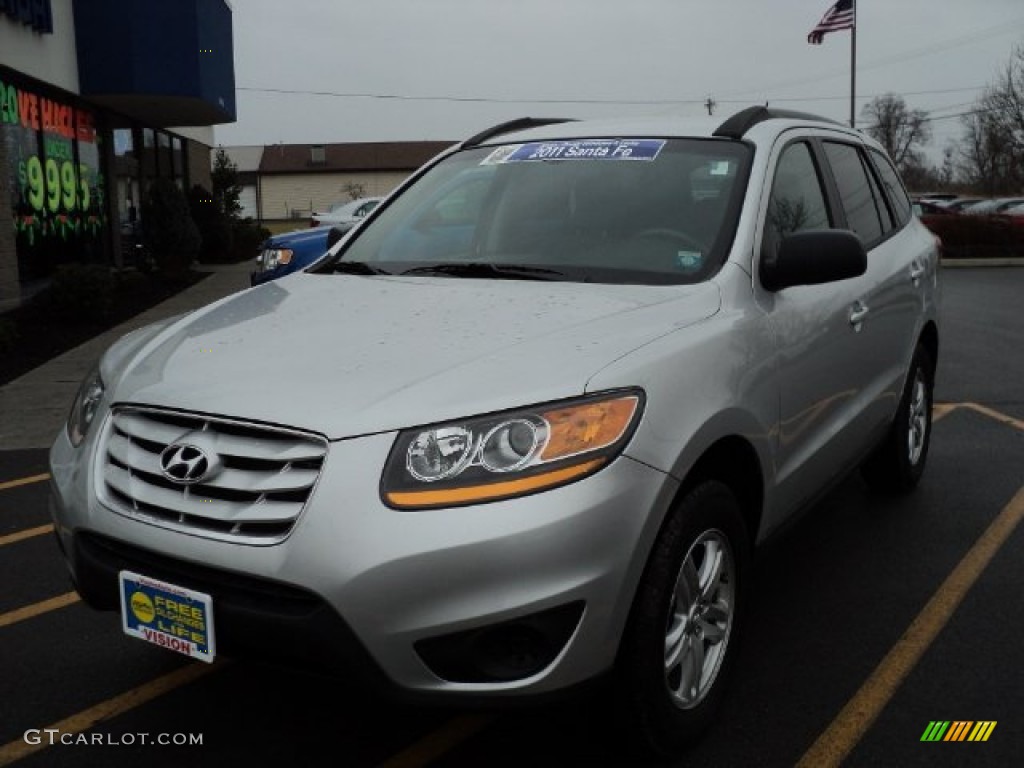 2011 Santa Fe GLS AWD - Moonstone Silver / Gray photo #1