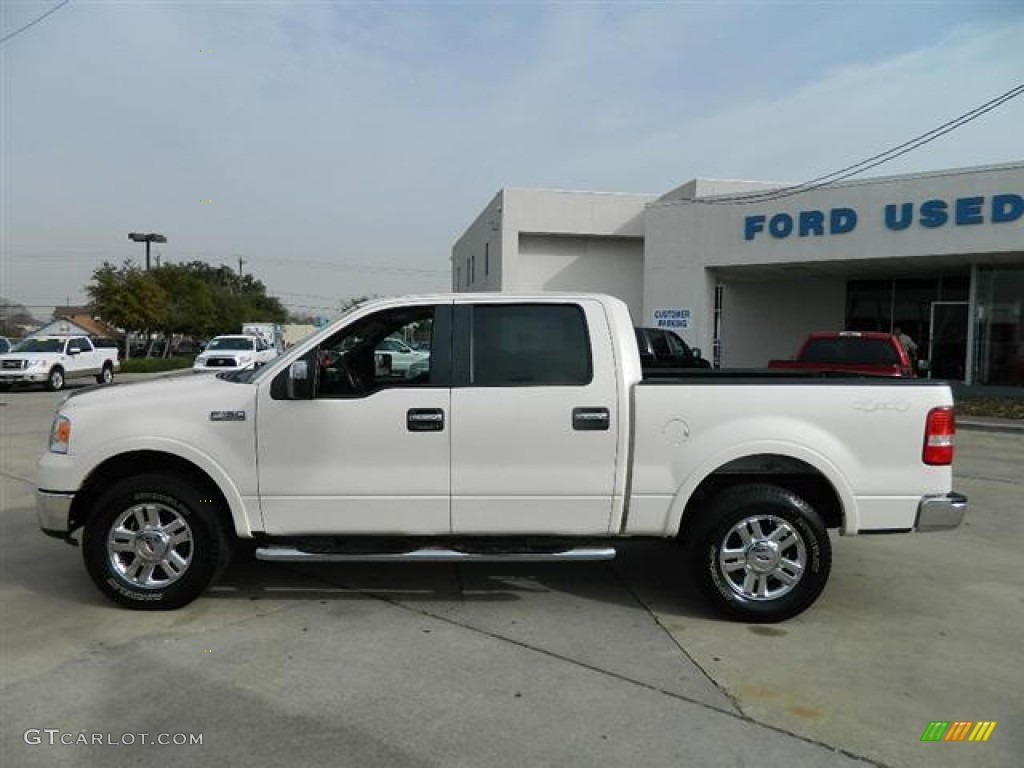 White Sand Tri-Coat 2007 Ford F150 Lariat SuperCrew 4x4 Exterior Photo #60097842