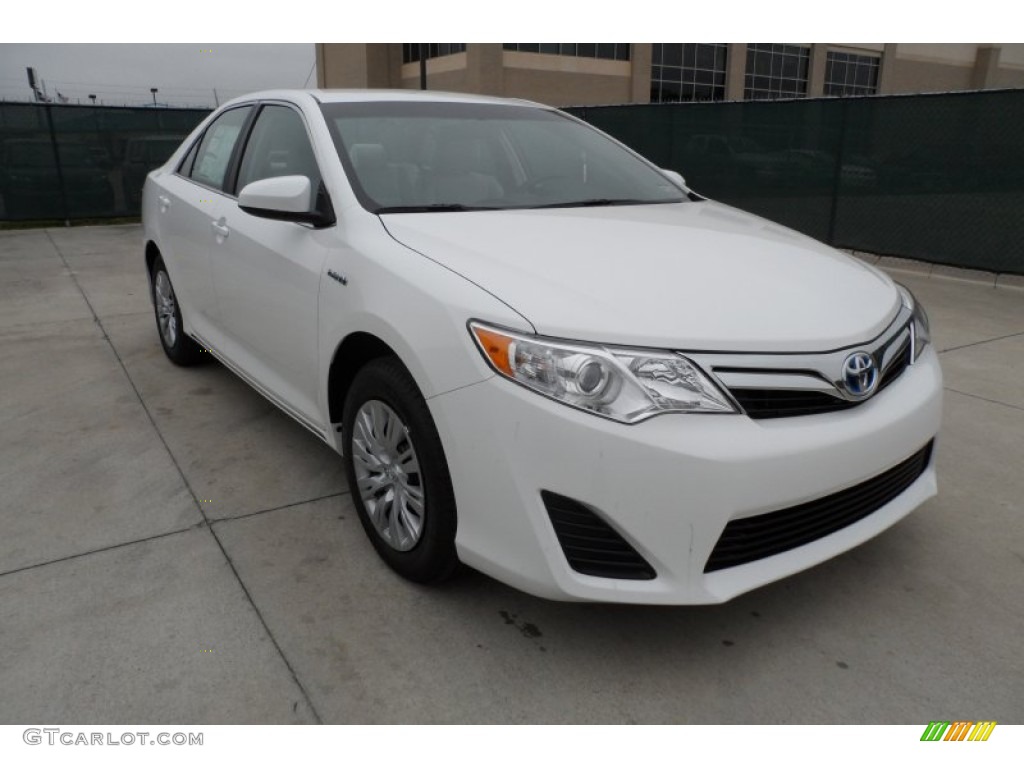 2012 Camry Hybrid LE - Super White / Ash photo #1