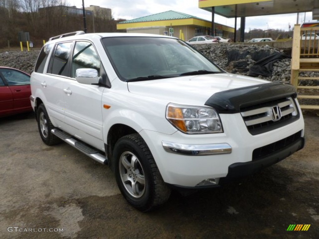 2007 Pilot EX-L 4WD - Taffeta White / Saddle photo #1