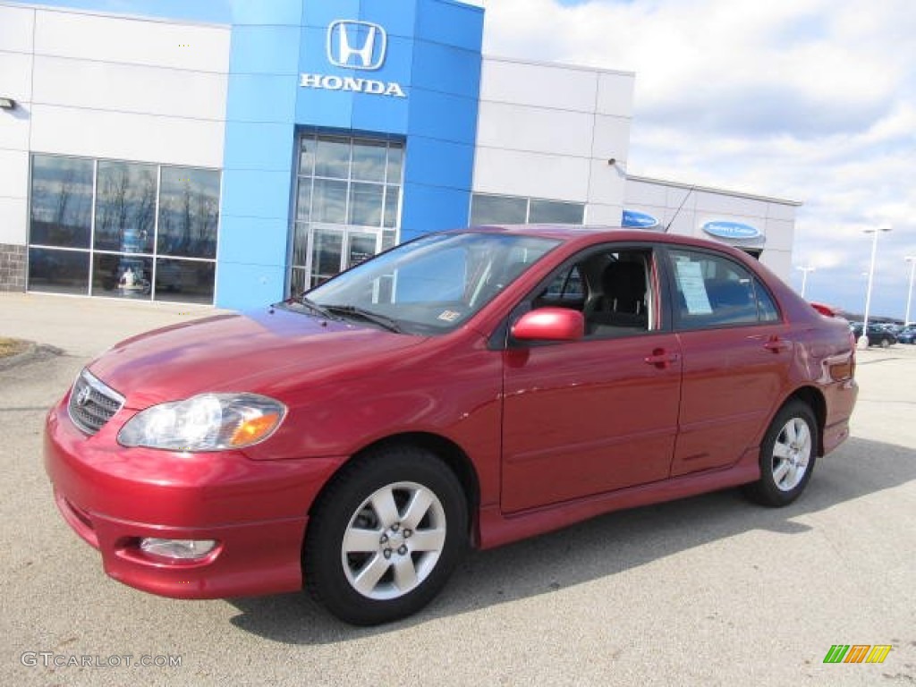 2006 Corolla S - Impulse Red Pearl / Dark Charcoal photo #1
