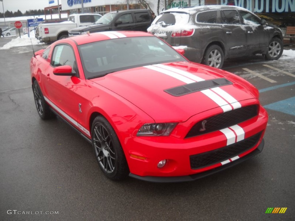 Race Red 2011 Ford Mustang Shelby GT500 SVT Performance Package Coupe Exterior Photo #60103959