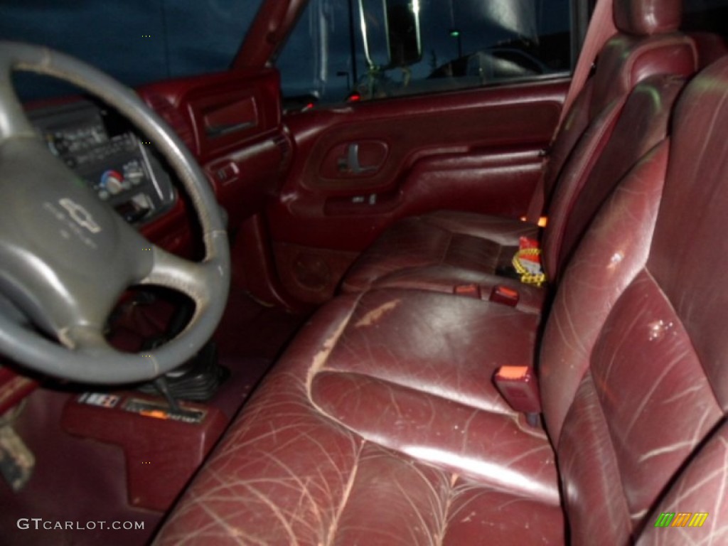1998 C/K 3500 K3500 Cheyenne Regular Cab 4x4 - Onyx Black / Red photo #5