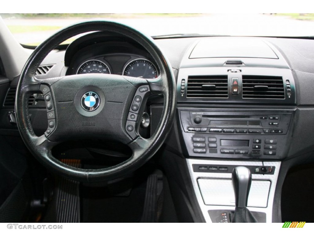 2006 BMW X3 3.0i Black Dashboard Photo #60105747