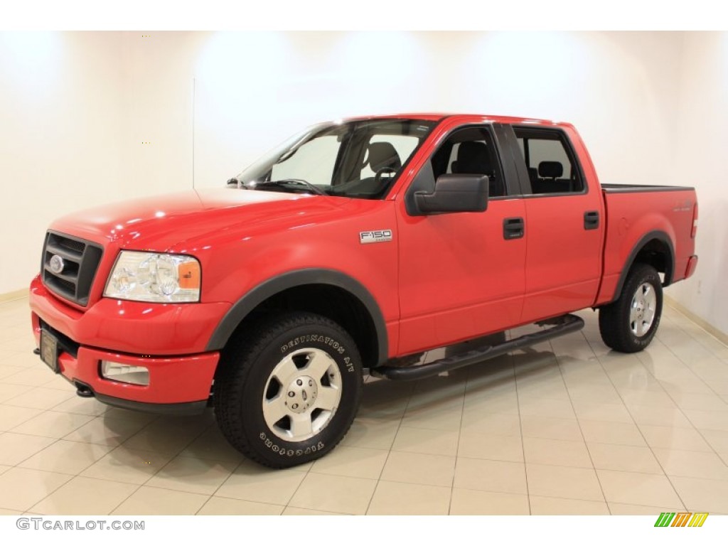 2004 F150 FX4 SuperCrew 4x4 - Bright Red / Black photo #3