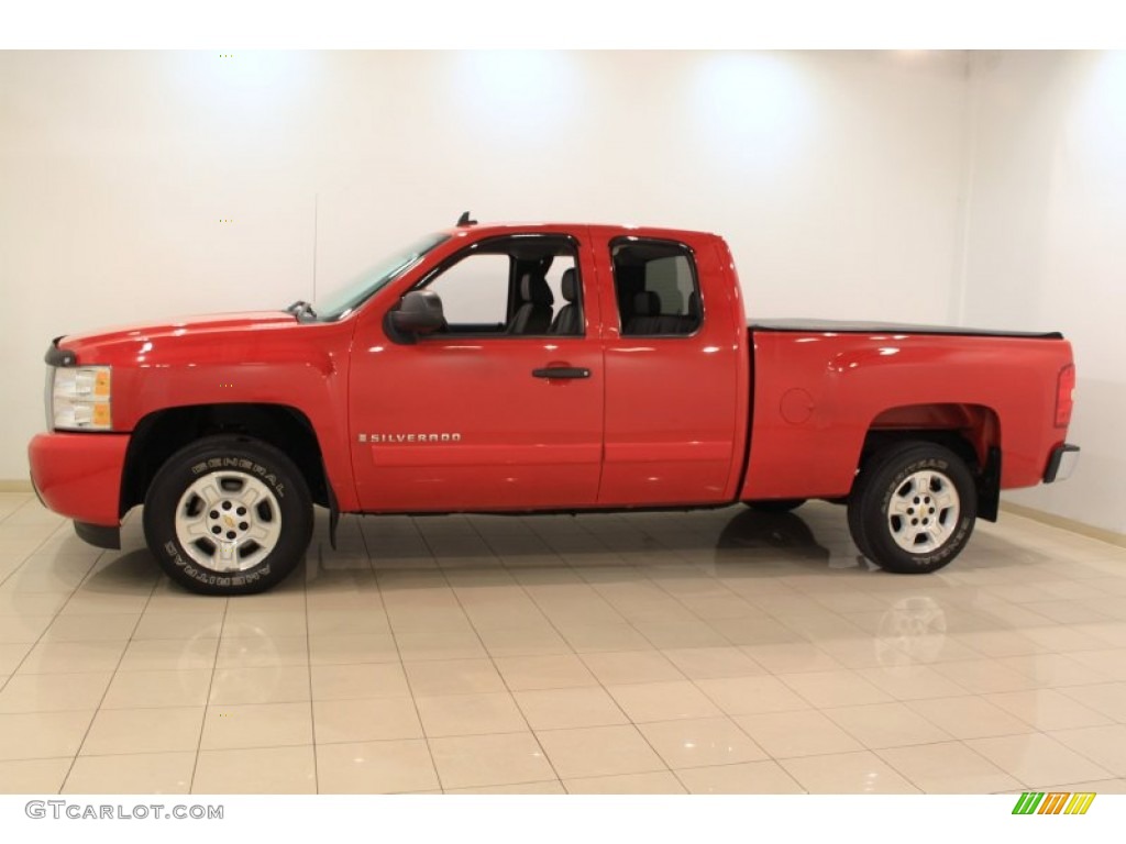 2008 Silverado 1500 LT Extended Cab - Victory Red / Ebony photo #4