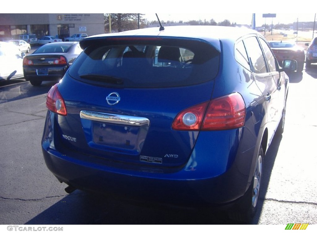 2011 Rogue S AWD - Indigo Blue Metallic / Black photo #4