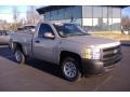 2009 Silver Birch Metallic Chevrolet Silverado 1500 Regular Cab  photo #3