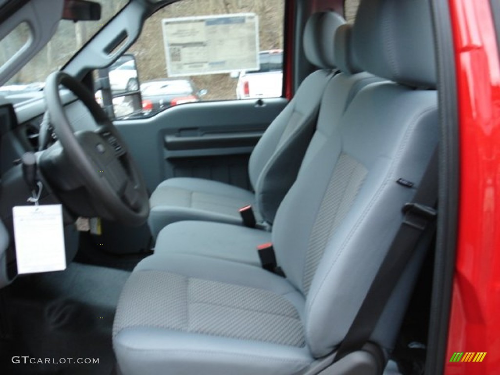 2012 F250 Super Duty XL Regular Cab 4x4 - Vermillion Red / Steel photo #13