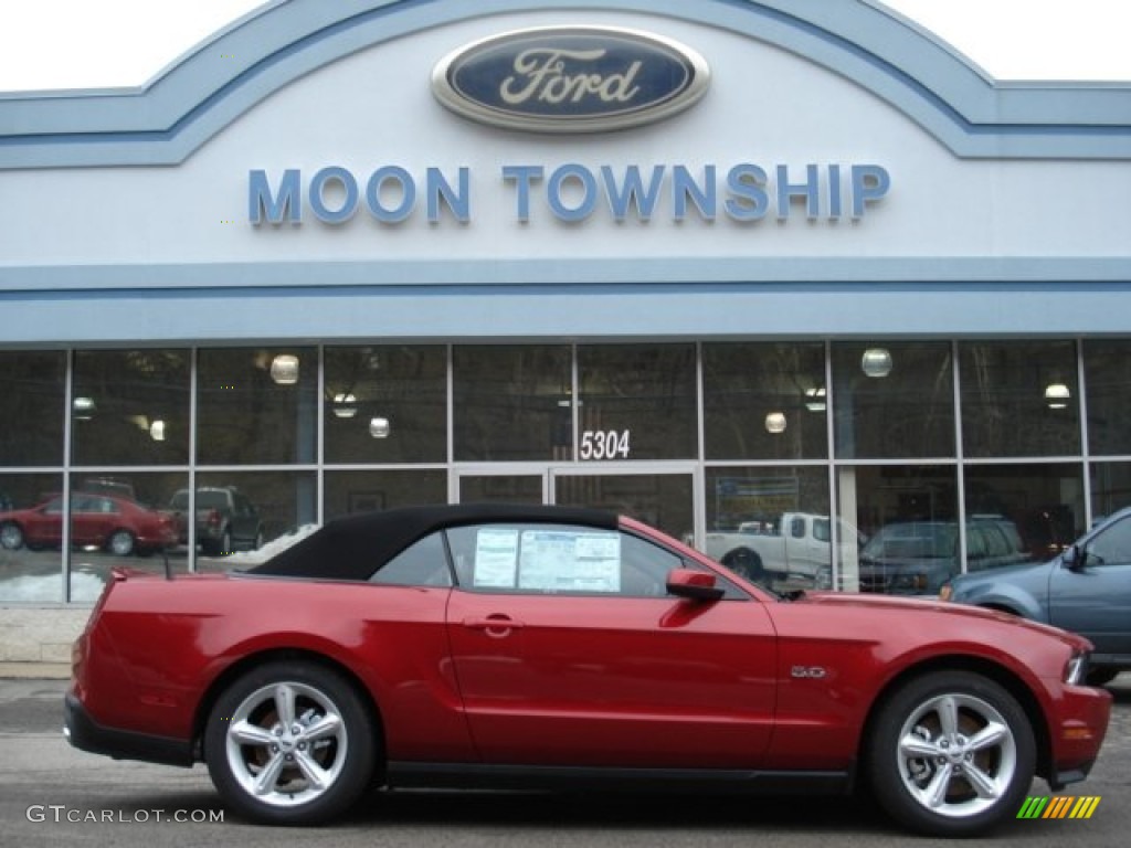 2012 Mustang GT Premium Convertible - Red Candy Metallic / Charcoal Black/Cashmere photo #1