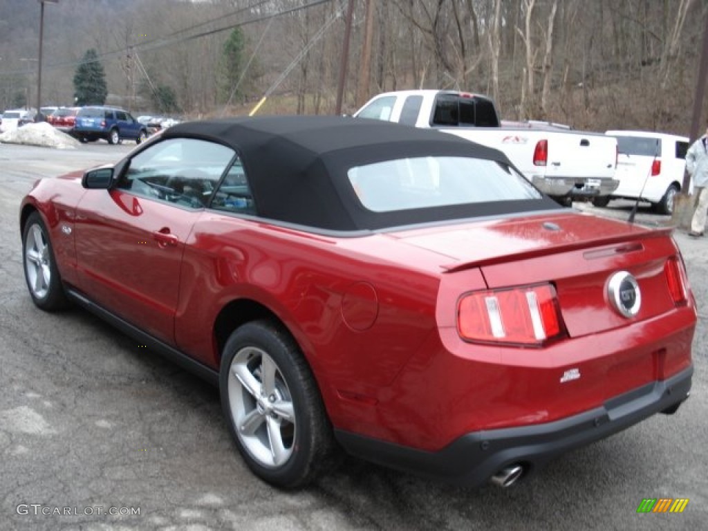 2012 Mustang GT Premium Convertible - Red Candy Metallic / Charcoal Black/Cashmere photo #6