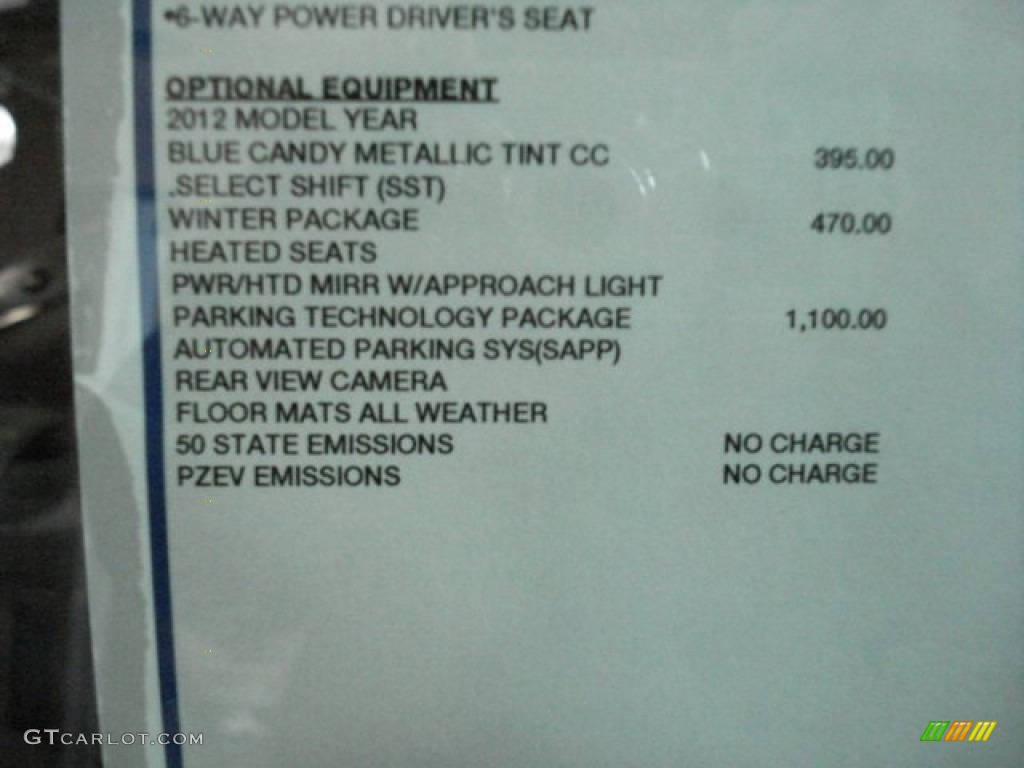 2012 Focus Titanium 5-Door - Blue Candy Metallic / Charcoal Black photo #20