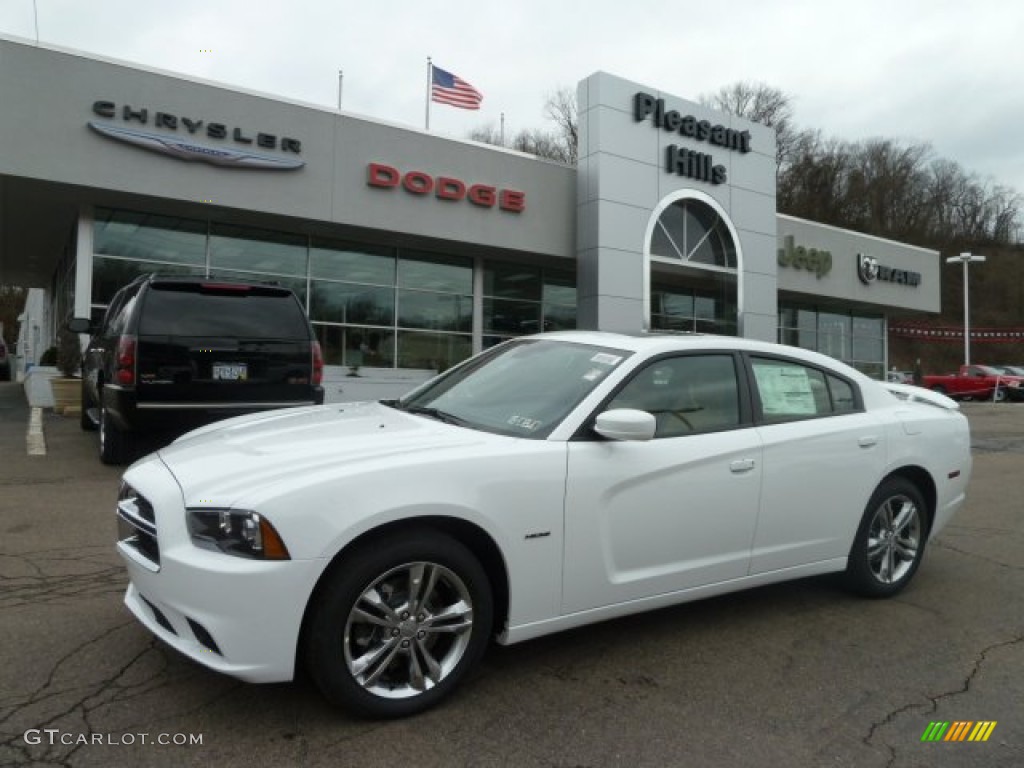 2012 Charger R/T Plus AWD - Bright White / Tan/Black photo #1