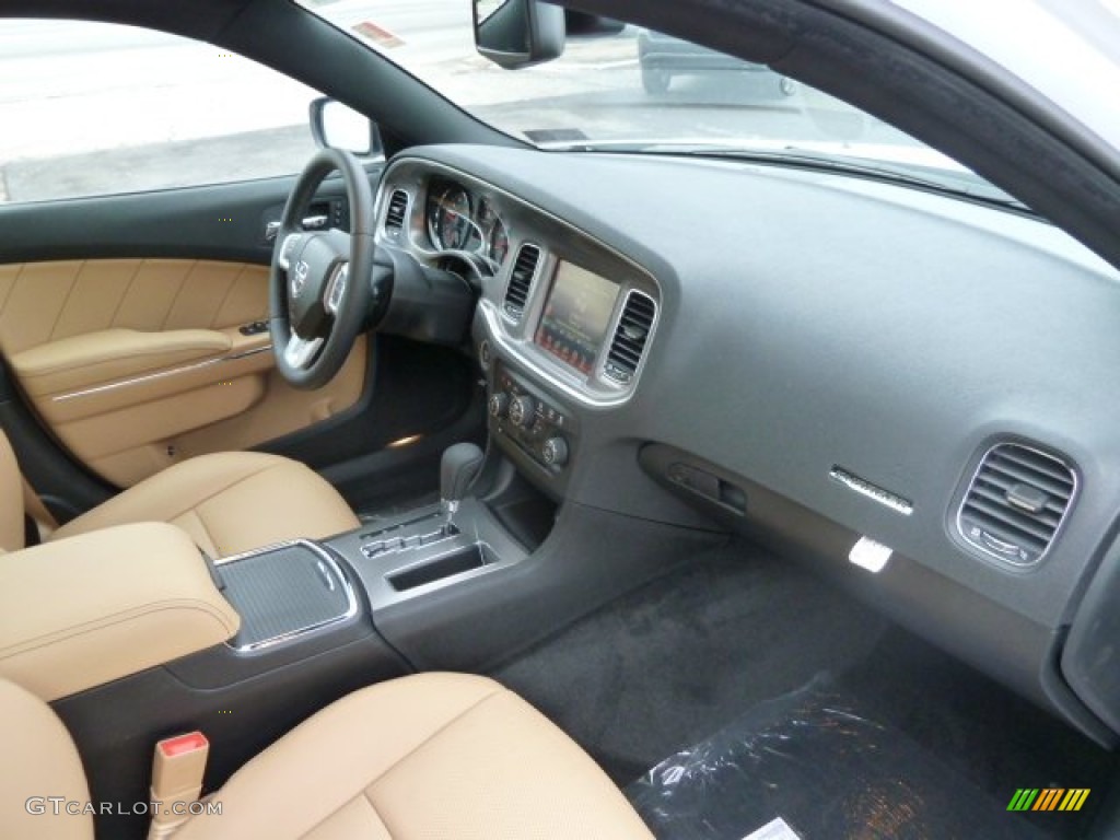 2012 Dodge Charger R/T Plus AWD Tan/Black Dashboard Photo #60112392