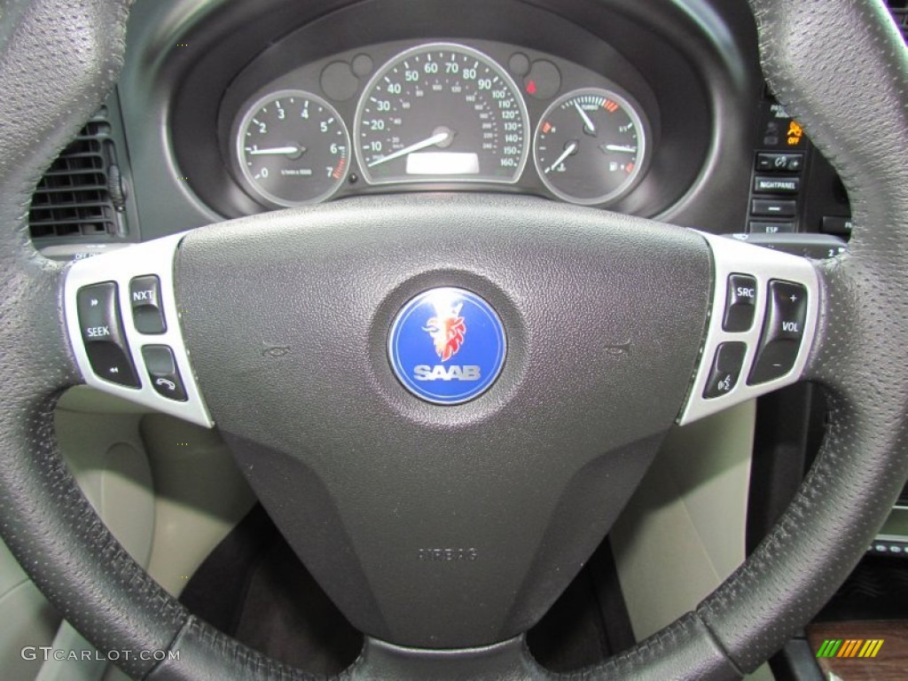 2006 Saab 9-3 2.0T Sport Sedan Parchment Steering Wheel Photo #60114282